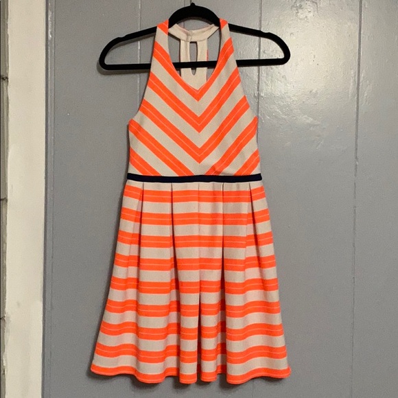 pink & violet Other - Pink & Violet Orange and White Striped Dress
